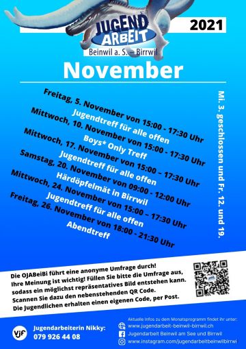 Monatsprogramm November 2021