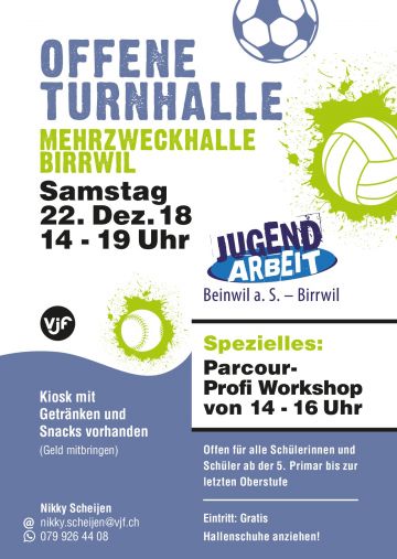 Offene Turnhalle in Birrwil - Chum verbii